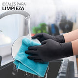 Guantes De Vinil Synmax Libre De Latex y Nitrilo Vinyl No Esteril (Small, negro)