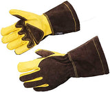 QQX Mitones Perfectos For Soldar/Guantes De Soldador, Guantes De Cuero For Soldar, Manoplas For Chimenea/Camping/Cocina/Jardinería