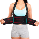 Soporte lumbar para la parte inferior de la espalda con tirantes, para recuperación de postura, entrenamiento, alivio del dolor de disco herniado, cinturón de abdominales de trabajo para recortadora de cintura, industrial, ajustable, para mujeres y hombre