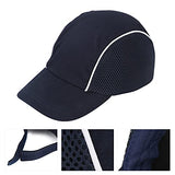 Gorra de Béisbol Resistente a los Impactos, Ligero, Transpirable, Casco, Protección para la Cabeza, Transpirable, Anticolisión, Absorción de Impactos, Casco Ajustable con Franja Reflectante