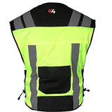 ChoCho Track Chaleco de seguridad de alta visibilidad HIVIZ Motobike chaqueta reflectante de seguridad para motocicleta, forro polar verde con licencia oficial de star wars silent one crew., XX-Large