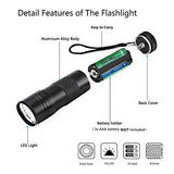 Linterna led, GLURIZ Linterna UV12 LED Ultravioleta Flashlight Detector de Orina de Mascotas y Manchas en Armarios, Alfombras, Billetes falsos, ect (UV)