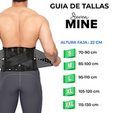 SEVEN MINE | Faja para Postura de Espalda Turmalina con Soporte Lumbar Para Hombres y Mujeres | Ciática, Hernia De Disco, Escoliosis Y Mucho Más | Correas Ajustables (Small, Negro)