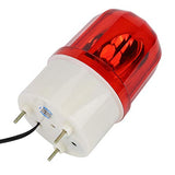 1pc Señal Giratoria Bombilla de Emergencia Luz de Advertencia Giratoria Lámpara de Baliza con Zumbador AC220V (Rojo)