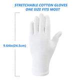 Guantes de algodón blanco Serve Clean 12 pares (24 piezas) hidratantes, inspección, cosméticos, eccemas, monedas/joyas.