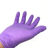 GUANTE NO ESTERIL MEDIANO PLUS LATEX DESECHABLE BAJO EN POLVO LISO VIOLETA CAJA C/100