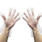 500 Guantes de Polietileno Sin Talco Transparentes Libre de Látex y BPA Propiedades Anti-Estáticas para Uso Doméstico Cocina y Protección de Seguridad para el Trabajo (- Grande)