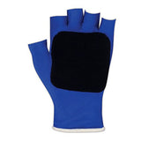 Ergotech Sorbothane Palm - Guantes acolchados antivibración, color negro y azul, Negro/Azul, Large