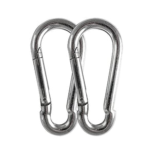 Maky Outdoors - Mosquetones de Servicio Pesado de 3.5” (9cm) 660 LB(300kg) de Capacidad de Peso por Clip. Accesorio de Gancho de Presión de Resorte Fuerte. Acoplamiento Galvanizado, Antioxidante para las Hamacas, Sacos de Boxeo, Sillas, Columpios, Equipos