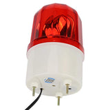 1pc Señal Giratoria Bombilla de Emergencia Luz de Advertencia Giratoria Lámpara de Baliza con Zumbador AC220V (Rojo)