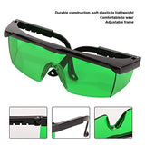 Gafas de seguridad protectoras, gafas de visibilidad láser Gafas de mejora Gafas para nivel láser Protección ocular Gafas de seguridad, gafas de protección láser(Verde)