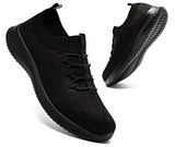 LARNMERN Zapatos Punta de Acero Hombre Mujeres Ligeras y Transpirabilidad Calzado de Seguridad Industrial y de Construcción Trabajo Tenis(26.5 cm, Negro)