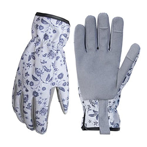 Guantes de jardinería para mujer, guantes de trabajo de cuero, resistentes a las espinas, guantes de jardín para podar rosas, deshierba, limpieza de patio, plantación