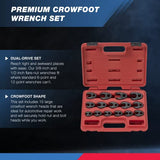 Neiko® 03324A Metric Crowfoot Wrench Set for 3/8-inch and 1/2-inch Drive Ratchet, Jumbo Size, Cr-Mo, 1 | 15-Piece Set