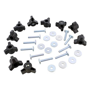 DCT 3 Star Knobs Kit de pomos roscados de 1/4"-20, perno con perilla, perilla de sujeción, perillas y pernos de pista en T 10 unidades