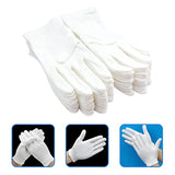 iplusmile 10 Pares de Guantes de Protección de Seguridad de Algodón Guantes de Joyería de Monedas Guantes de Trabajo Mitts Savers de Mano para Cocinar Jardinería