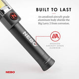 NEBO Big Larry 2 Power Work Light | Linterna Brillante y luz de Trabajo con Clip y Base magnética | Gris tormenta