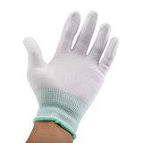 1 par de guantes recubiertos de guantes antiestáticos antideslizantes para proteger la seguridad de la instalación de computadoras, trabajos y reparaciones de precisión(M-Costura verde)