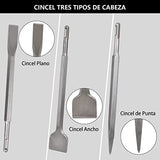 HOGESA® Cincel SDS Plus, 4PCS Juego de Cinceles para Concreto Cincel para Azulejos Estuche de Almacenamiento para MamposteríA, HormigóN, Ladrillo, Piedra