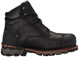 Timberland PRO Boondock Botas de trabajo industriales impermeables con puntera de seguridad compuesta de 6 pulgadas para hombre, negro cuero plena flor, 10