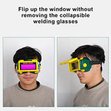 Gafas de soldadura de oscurecimiento automático Flip Up Up Up Up Solar LCD Ojos de soldadura Protección de anteojos, casco de soldadura LCD de oscurecimiento automático