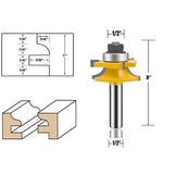 LEATBUY - Juego de brocas para enrutador de 1/2 pulgada, 3 piezas redondas sobre panel elevado para puerta de armario y brocas para enrutador de madera, cortador de madera para carpintería, herramienta de fresado de lengüeta de carburo de madera (forma de