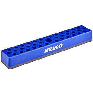 Neiko 02401A Hex Screwdriver Bit Organizing Holder and Storage Rack | Magnetic Base | Holds Up To 37 Bits | Fits 1/4 Inch Hex Bit and Drive Bit Adapter | Slim Design For Easy Storage and Portability