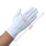 jisen Policía Formal hombre Tuxedo Honor Guardia desfile con cierre de color blanco guantes de nylon 26 cm