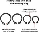 Alicates for anillos de seguridad, anillos de seguridad, 10 piezas de anillos de retención externos con clips en C de 40-48 mm, anillo de retención externo a presión con clip de acero de aleación de 6