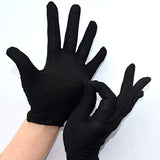 Operitacx Guantes de Algodón 12 Pares de Guantes de Trabajo de Trabajo de Trabajo Guantes de Protección Estirable Guantes de Seguridad Guantes de Inspección de Joyas de Monedas 19X10