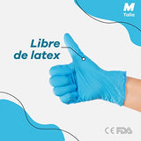 Guantes Desechables De Nitrilo azules - Libres de Látex y polvo - Resistentes - Ideales para cocina y uso medicinal - Cajas con 100 piezas c/u - Talla Grande