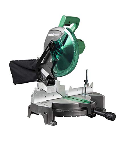 Metabo HPT 10-Inch Compound Miter Saw, Single Bevel, 15-Amp Motor, 0-52° Miter Angle Range, 0-45° Bevel Range, Large Table, 10