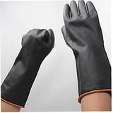 Guantes de protección de goma resistentes guantes de trabajo guantes de seguridad química guantes de trabajo desgaste ácido y aceite 35 cm