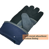 Guantes de soldadura de forja de cuero/herrero/Mig/tig 16 pulgadas 932 °F resistentes al calor guantes a prueba de calor para barbacoa/parrilla/estufa/soldador TIG/Mig/soldadura con costuras de Kevlar manga larga gris