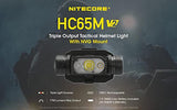 Nitecore HC65M V2 NVG - Luz de casco montable, 1750 lúmenes con cable USB-C NL1835HPand Eco- Sensa incluido