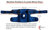 Manta Raya Knee Pad Elastica Ajustable con Gel (Negro con Naranja)