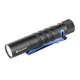 OLIGHT I5T EOS - Linterna EDC delgada de 300 lúmenes, doble salida para acampar y senderismo, linterna con interruptor trasero con distancia de haz de 160 pies, alimentada por una sola batería AA, color negro