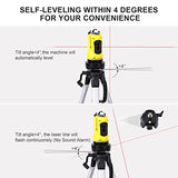 CO-Z Nivel láser con Trípode, kit de Nivelación Automática Combinado con Horizontal / Vertical / Línea Transversal, Juego de Herramientas de Autonivelación de Doble Módulo ± 1mm / 1m de Precisión