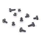 Hilitchi 200 piezas 6 x 6 mm pulsador táctil interruptor micro momentáneo tacto surtido – 10 valor/4 pines