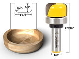 Yonico 14959 Yonico 14959 1-1/8" Diameter Bowl & Tray Template Router Bit 1/2" Shank