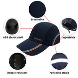 Gorra de seguridad ligera y transpirable para protección de la cabeza (azul marino, ala larga)