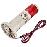 Baomain Luz intermitente de advertencia de alarma 24V DC industrial con zumbador de luz brillante LED roja lámpara de torre de señal