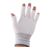 Aexit 10 13 Nylon Labor Protection Guantes antideslizantes antiestáticos, (model: K6496VIX-6834LP) medio dedo,