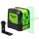 Huepar Nivel Láser Autonivelante Verde Líneas Láser DIY Cross Line Laser Transversales Horizontales y Verticales Estándar, laser level Incluye Base Giratoria Magnética, Objetivo Láser 2xAA baterias-9011G