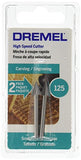 Dremel 125 Fresa de Alta Velocidad 1/4 Pulgadas, 2 Piezas