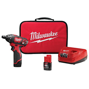 Milwaukee 2401-22 M12 12 V iones de litio 1/4 pulgadas. Kit de destornillador inalámbrico hexagonal