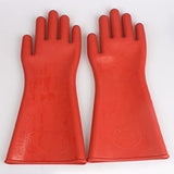 Guantes de trabajo de seguridad Caucho 12 kV Seguridad Protección eléctrica Guantes Guantes de aislamiento de servicio pesado Alkali ácido y guantes de protección del aceite (L 41 cm)