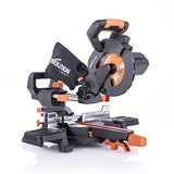 Evolution Power Tools R185SMS+ Sierra inglete deslizante compuesta multimaterial de 7-1/4 pulgadas Plus