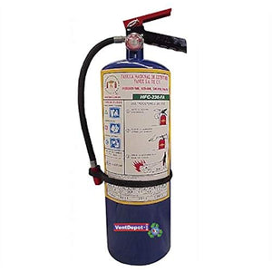 Extinguidor de Halon, HalónOff, MXHFF-001, Clase A,B, Tipo Gas, HFC-236 (Hexafluoropropano), 4.5Kg