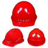 Casco de Seguridad - Casco Ajustable para la construcción Líder Electricista ABS de Alta Resistencia Casco de protección de Mano de Obra Transpirable (Color : Red, Size : 2pcs)